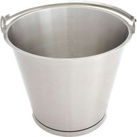 Secchio in acciaio inox, con base, graduato, impilabile Stalgast; 12000 ml, 29x30.5 cm (ØxH); argento