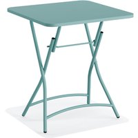 Table pliante en métal Breeze Feros; 60x60x74 cm (LxlxH); bleu