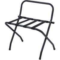 CORBY Portavaligie in metallo con sponda Ashton; 62x68x51.5 cm (LxHxL); nero