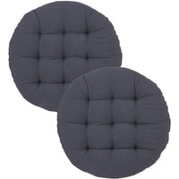 Coussin de chaise Louie 2P Svanefors; 40x40 cm (lxL); gris; uni; 2 pièce(s) / Lot