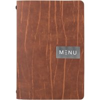 Portamenu A4 Leather Securit; 17x25 cm (LxH); marrone
