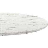Plateau de table rond, décor marbre RestooTab; 120x120 cm (Lxl); blanc/gris taupe/marbré; rond(e)