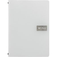 Portamenu A4 Leather Securit; 24x33.5 cm (LxH); bianco