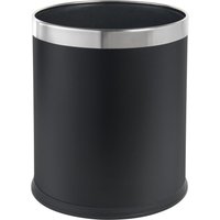 Cestino rifiuti da camera con anello reggisacco 9L (BIN0014) nero CORBY; 23x23x26.5x23 cm (LxLxHxP); nero