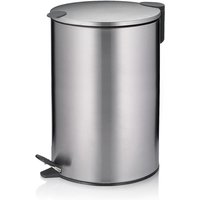 Pattumiera a pedale Mats in acciaio inox opaco Silent Close kela; 12000 ml, 25x38 cm (ØxH); argento