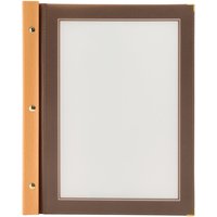 Cartella Menu A4 Wood - Blu - 4 facciate Securit; 26x32 cm (LxH); marrone