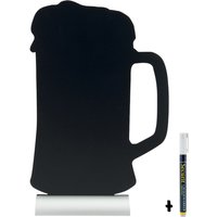 Lavagna da tavolo a forma di Boccale Securit; 22x33.5 cm (LxH); nero