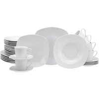 Amelie white - Servizio combinato da 30 pezzi CreaTable; bianco