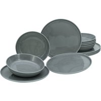 CreaTable Set d'assiettes 12 pièces Chef Collection; gris