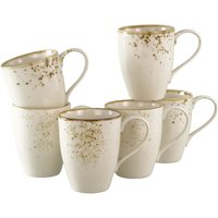6x CreaTable Set mugs 6 pièces Nature Collection; 30 cl, 8.5x8.5x8.5x11 cm (LxlxØxH); beige; 6 pièce(s) / Lot
