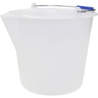 Seau en polyéthylène Spout Schneider; 1800 cl, 38x35x35x31.5 cm (LxlxØxH); blanc