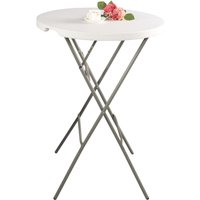 Mange-debout pliant Stalgast; 110x80 cm (HxØ); blanc/gris; rond(e)