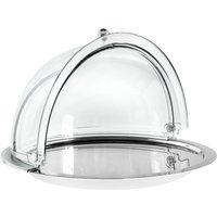 Vassoio salvafreschezza Urano APS; 38x24 cm (ØxH); argento/trasparente; rotonda