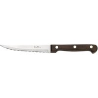 Coltello da bistecca P.WOOD Pintinox; 28 cm (L); argento, manico marrone; 6 pz. / Pacco
