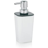 Dispenser per sapone Nuria in plastica PS kela; 7.5x17 cm (LxH); bianco/grigio