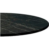 Plateau de table rond, décor marbre RestooTab; 120x120 cm (Lxl); noir/marbré; rond(e)