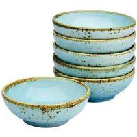 6x CreaTable Collezione Natura - Ciotola di soia da 6 pezzi; 40 ml, 8x3 cm (ØxH); blu chiaro; rotonda; 6 pz. / Pacco