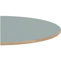 Plateau de table rond, décor uni, chant aspect bois RestooTab; 120x120 cm (Lxl); gris; rond(e)