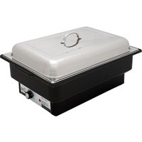 Scaldavivande elettrico, vassoio in plastica, gastronorm 1/1 Sunnex; 8000 ml, 57x35x28.5 cm (LxPxH); argento/nero