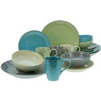 CreaTable Collezione Natura - Servizio combinato da 16 pezzi; multicolore
