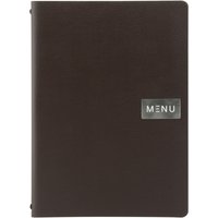 Portamenu A4 Leather Securit; 24x33.5 cm (LxH); marrone