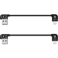 2 cavi di ricarica Apple Lightning per FLEXIBLE BANK 8 Qi akkut; nero; 2 pz. / Pacco