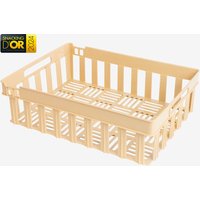 GILAC Caisse ajourée empilable et emboîtable - 13 L; 13 l, 40x30x12 cm (LxlxH); beige