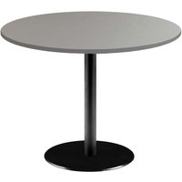 Table Rome XL ronde - décor uni RestooTab; 75x120 cm (HxØ); Plateau gris, Structure noir; rond(e)