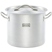 Zuppiera, forma alta serie ECO, incl. coperchio Gredil; 9 l, 24x20 cm (ØxH); argento