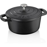 kela Cocotte Calido en fonte; 2.5 l, 21x10 cm (ØxH); noir; rond(e)