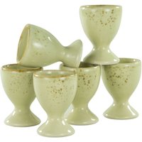 Collezione Natura - Portauovo da 6 pezzi CreaTable; 5.5x7 cm (ØxH); crema; rotonda; 6 pz. / Pacco