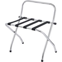 Porte-bagages en métal Ashton avec dosseret CORBY; 62x68x51.5 cm (lxHxL); inox