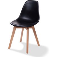 Chaise empilable Keeve sans accoudoirs Feros; 47x53x83 cm (lxPxH); Assise noir, Structure brun; 4 pièce(s) / Lot