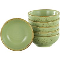 6x CreaTable Collezione Natura - Ciotola di soia da 6 pezzi; 40 ml, 8x3 cm (ØxH); verde; rotonda; 6 pz. / Pacco