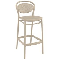 Chaise de bar Venise Ligne CHR; 52x45x106 cm (lxPxH); gris; 4 pièce(s) / Lot