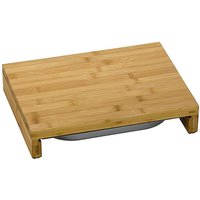 Planche à découper Kenina en bambou avec bac de récupération kela; 36x27x7 cm (LxlxH); brun