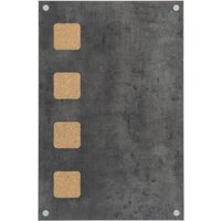 Ardoise murale - béton et liège - feutre-craie et kit de fixation inclus Securit; 38x58 cm (lxH); gris
