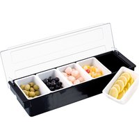 Contenitore per ingredienti, dimensioni 50 x 16 x 9 cm Stalgast; 16x50x9 cm (LxLxH); nero/trasparente/bianco