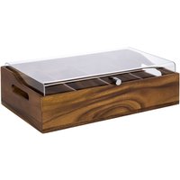APS Portaposate con coperchio; 51x28x14.5 cm (LxLxH); marrone