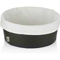 Cestino per il pane Grana in pelle PU kela; 28x11 cm (ØxH); nero; rotonda