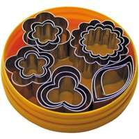 Set di formine decorative a forma di fiore Schneider; acciaio inox