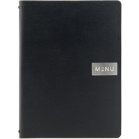 Portamenu A4 Leather Securit; 24x33.5 cm (LxH); nero