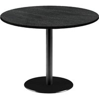 Table Rome XL ronde - décors bois & unis RestooTab; 75x120 cm (HxØ); noir; rond(e)
