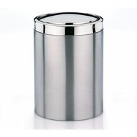 Poubelle Ano avec couvercle à bascule kela; 1.5 l, 12x16 cm (ØxH); argenté