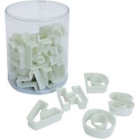Schneider Set di stampini per biscotti a forma di lettere; bianco