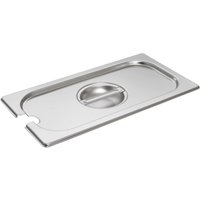 Couvercle pour bac Gastro GN 1/3 en inox avec logement pour cuillère Schneider; GN 1/3, 3 cm (P); inox