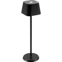 Lampe de table LED sans fil Georgina - Blanc - Intérieur/Extérieur - Câble magnétique inclus Securit; 11x11x38 cm (LxlxH); noir