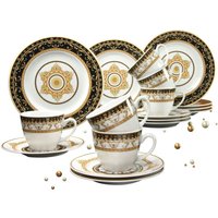 Majestosa nero - servizio da caffè 18 pezzi CreaTable; nero