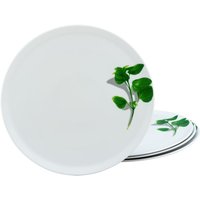 4x CreaTable Basilico alle erbe - Piatto pizza da 4 pezzi 33 cm; 33x2 cm (ØxH); bianco; rotonda; 4 pz. / Pacco