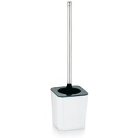Set WC Nuria in plastica PS kela; 11.5x11.5x46.5 cm (LxLxH); bianco/grigio